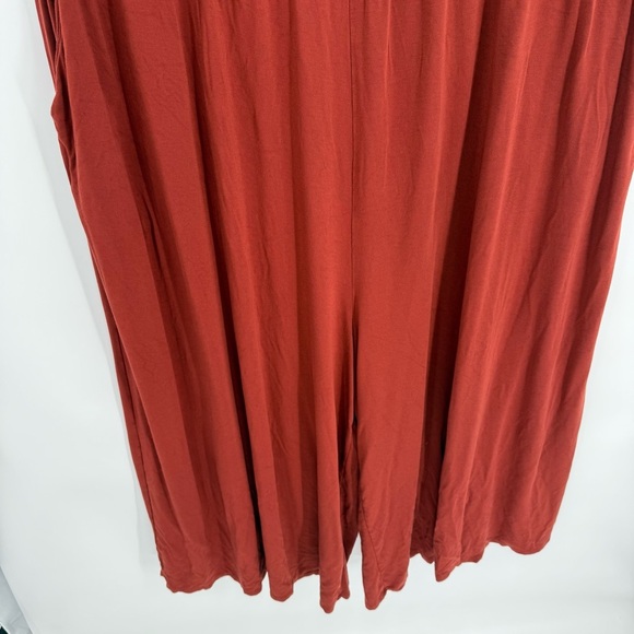 Torrid Jumpsuit Size 6X Super Soft Knits Stretch Culotte Off Shoulder Brick Red - Picture 5 of 9